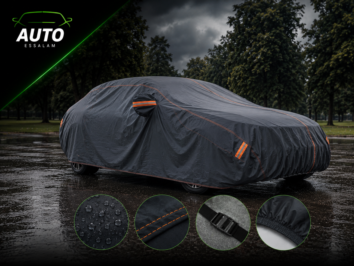 Bâche de Protection Voiture Premium – 100% Waterproof & universelle