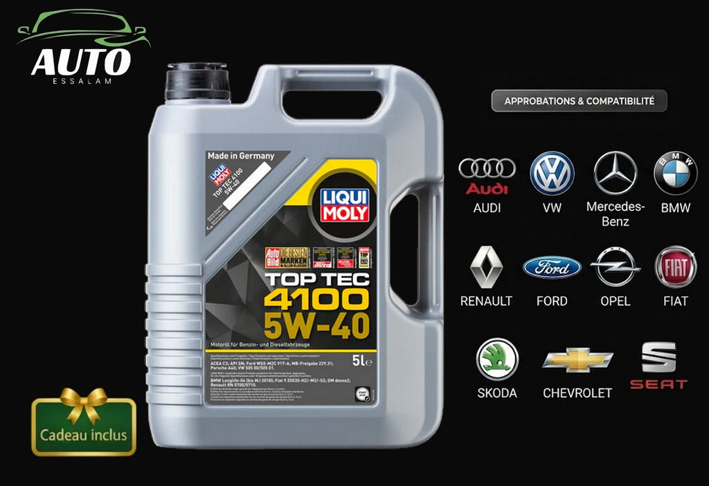 Liqui Moly Top Tec 4100 5W-40 -  Huile Moteur Haute Performance + Accessoire Offert