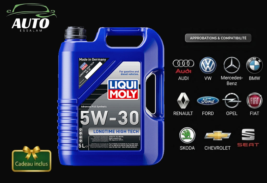 Liqui Moly Longtime High Tech 5W-30 - 5L  -   Moteur Haute Performance + Accessoire Offert