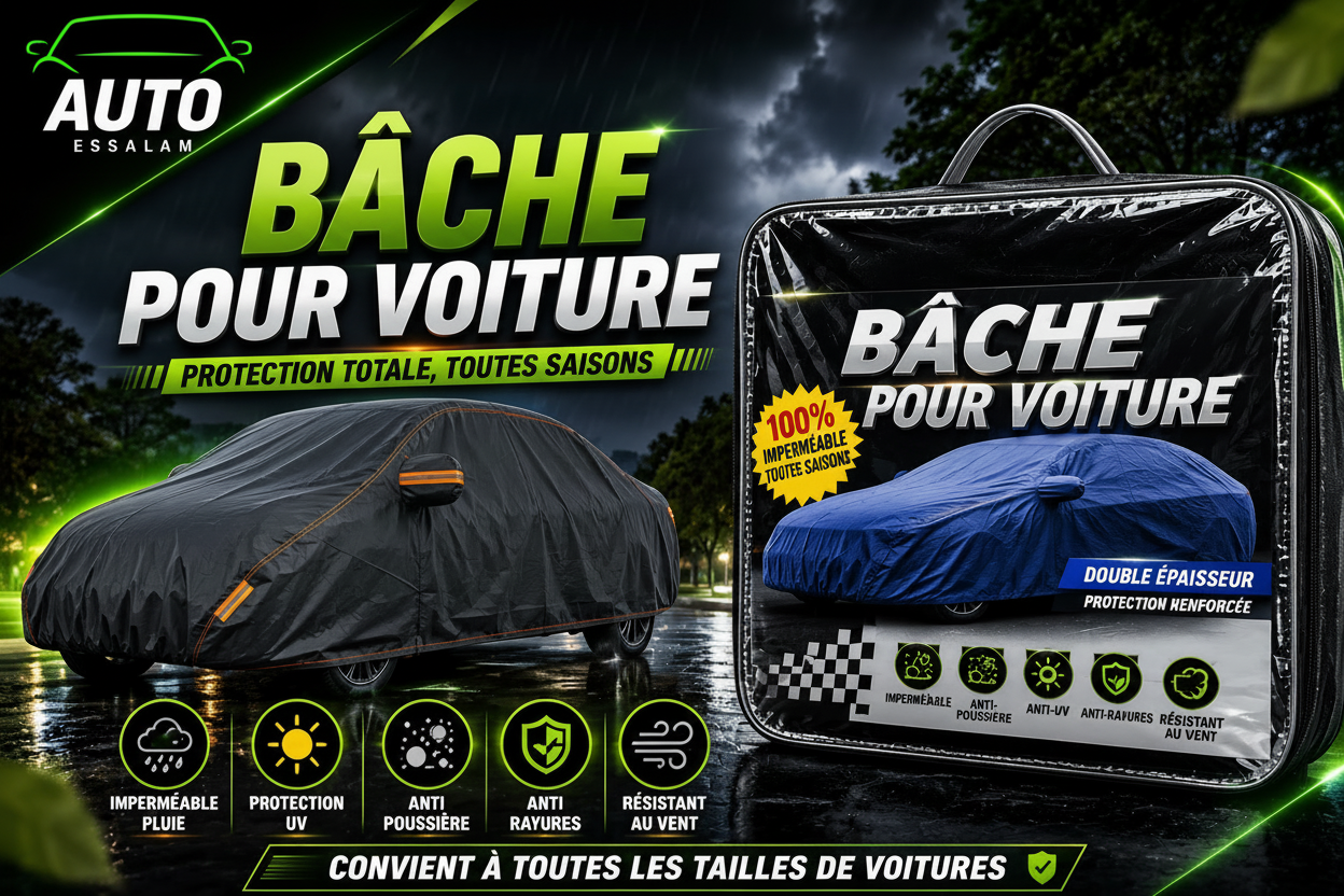 Bâche de Protection Voiture Premium – 100% Waterproof & universelle