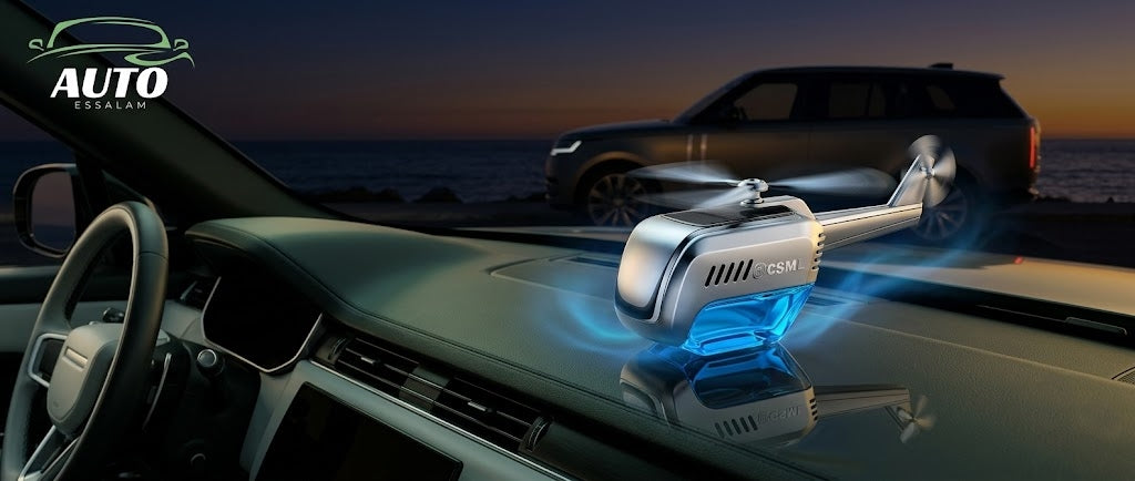 AirCopter™ – Diffuseur de Parfum Voiture Solaire à Rotation Automatique